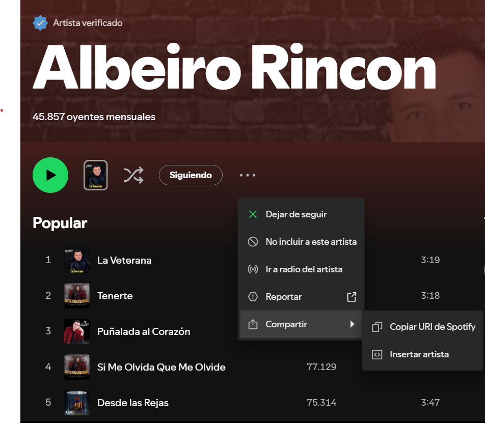 Perfil correcto