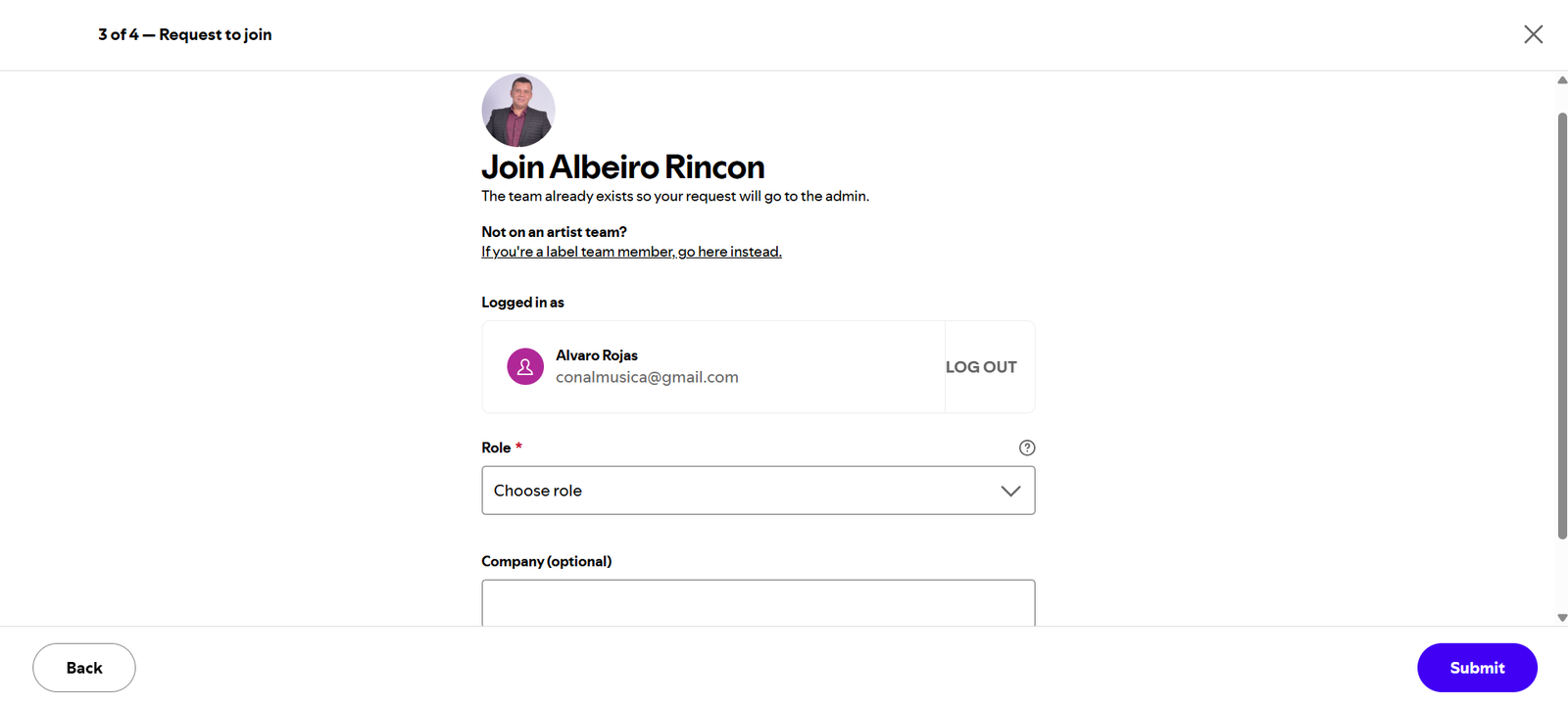 Perfil reclamado